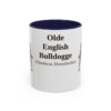11oz Olde English Bulldogge Latin Mug, Navy, front view