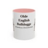 11oz Olde English Bulldogge Latin Mug, Pink, front view