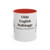 11oz Olde English Bulldogge Latin Mug, Red, front view