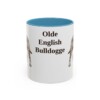 11oz Olde English Bulldogge Mug, Light Blue, front view