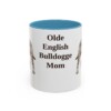 11oz Olde English Bulldogge Dog Mom Mug, Light Blue, front view