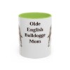 11oz Olde English Bulldogge Dog Mom Mug, Light Green, front view