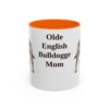 11oz Olde English Bulldogge Dog Mom Mug, Orange, front view