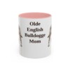11oz Olde English Bulldogge Dog Mom Mug, Pink, front view