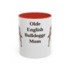 11oz Olde English Bulldogge Dog Mom Mug, Red, front view