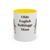 11oz Olde English Bulldogge Dog Mom Mug, Yellow, front view