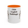 11oz Olde English Bulldogge Mug, Orange, front view