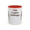 11oz Olde English Bulldogge Mug, Red, front view