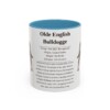 11oz Olde English Bulldogge Mug, Light Blue, front view