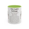 11oz Olde English Bulldogge Mug, Light Green, front view