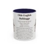 11oz Olde English Bulldogge Mug, Navy, front view