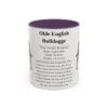 11oz Olde English Bulldogge Mug, Purple, front view
