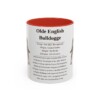 11oz Olde English Bulldogge Mug, Red, front view