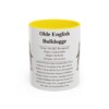 11oz Olde English Bulldogge Mug, Yellow, front view