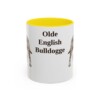 11oz Olde English Bulldogge Mug, Yellow, front view