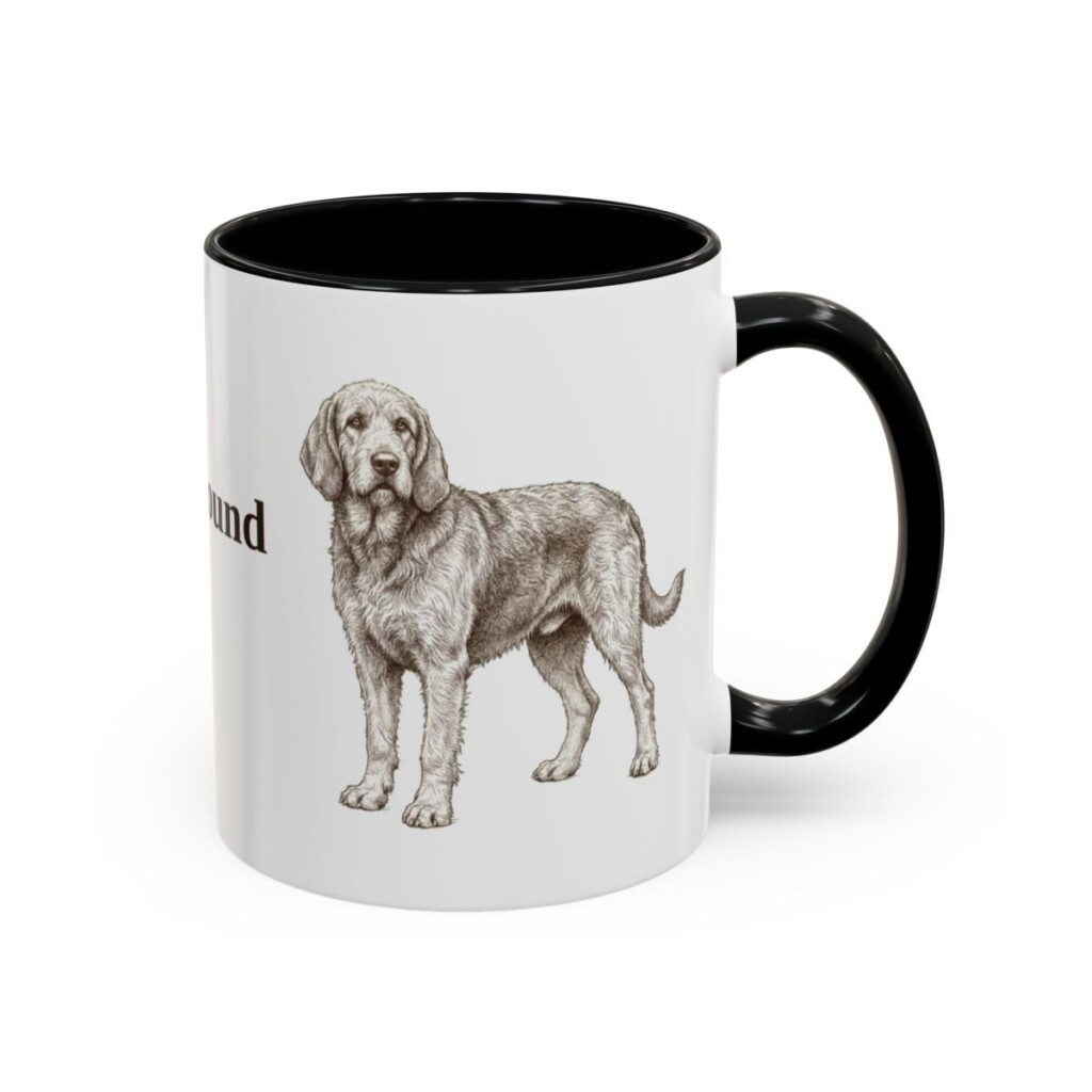 11oz Otterhound Mug, Black, right side view