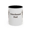 11oz Otterhound Dog Dad Mug, Black, front view