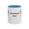 11oz Otterhound Dog Dad Mug, Light Blue, front view
