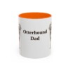 11oz Otterhound Dog Dad Mug, Orange, front view