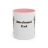 11oz Otterhound Dog Dad Mug, Pink, front view