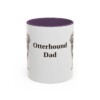 11oz Otterhound Dog Dad Mug, Purple, front view