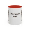 11oz Otterhound Dog Dad Mug, Red, front view