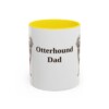 11oz Otterhound Dog Dad Mug, Yellow, front view