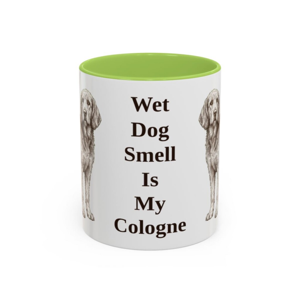 11oz-otterhound-mug-humor-light-green 11oz Funny Otterhound Mug, Light Green, front view