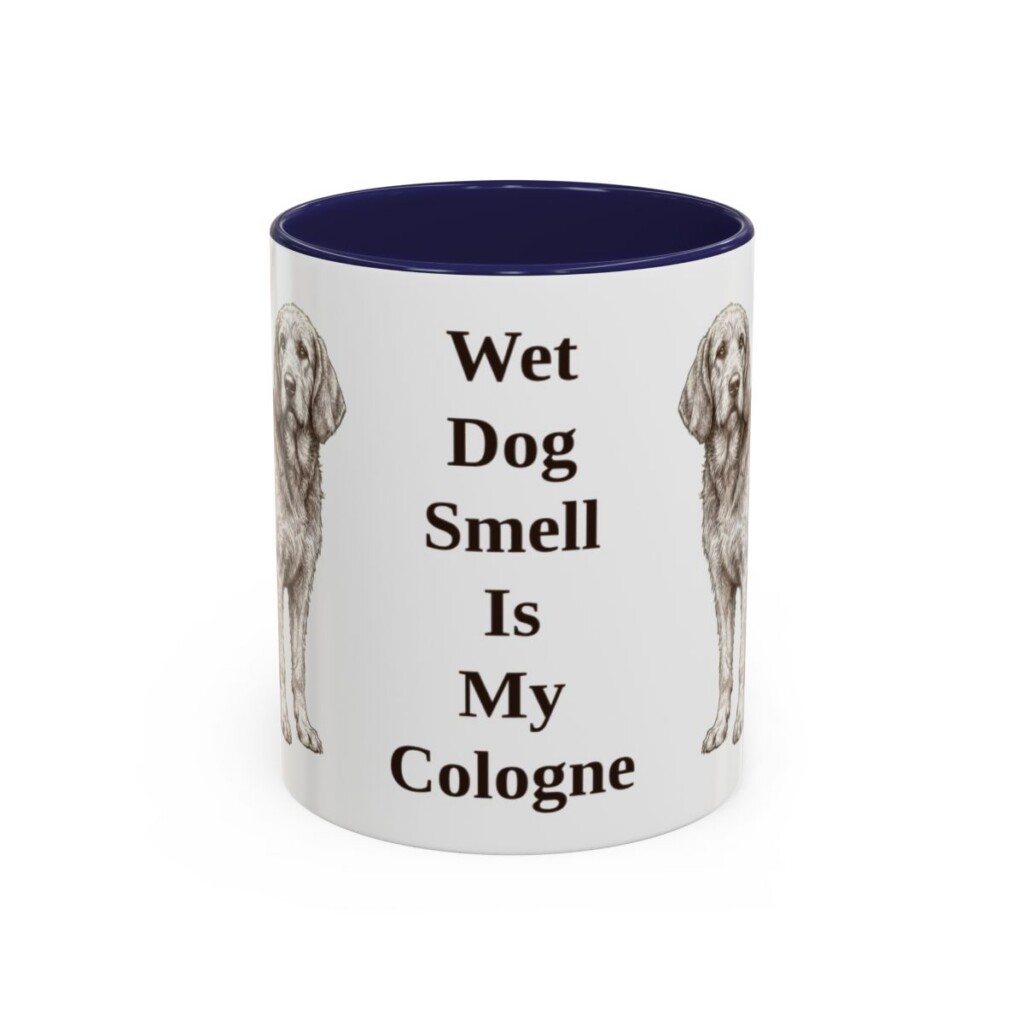 11oz-otterhound-mug-humor-navy 11oz Funny Otterhound Mug, Navy, front view