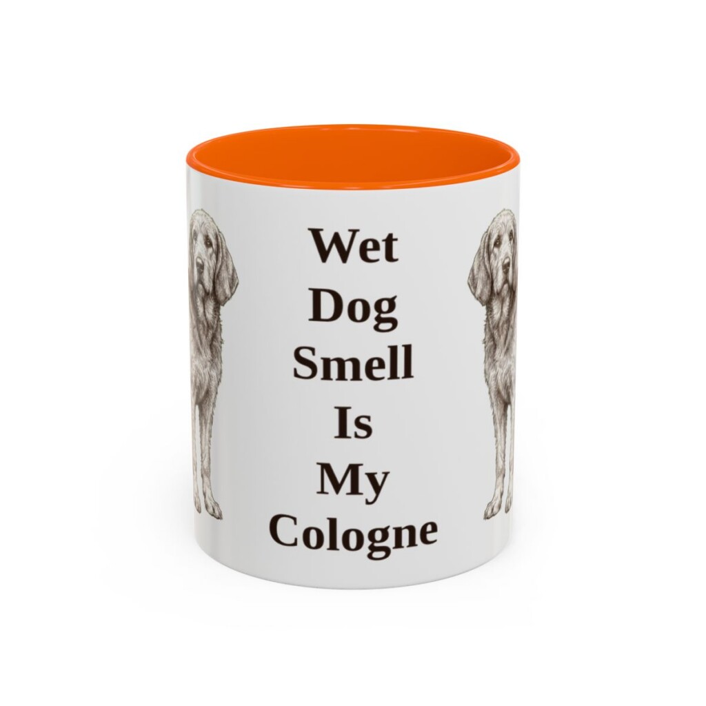 11oz-otterhound-mug-humor-orange 11oz Funny Otterhound Mug, Orange, front view