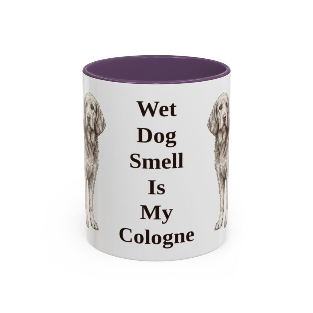 11oz-otterhound-mug-humor-purple 11oz Funny Otterhound Mug, Purple, front view