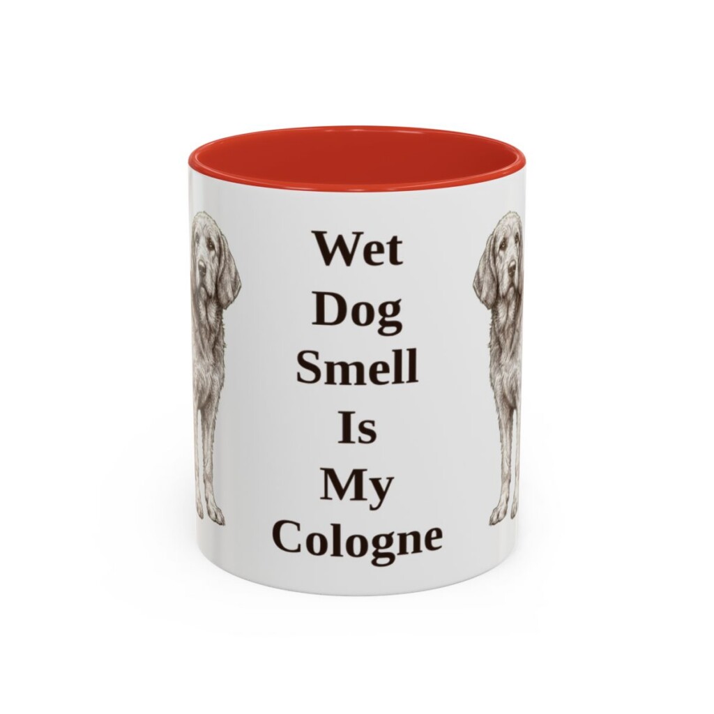11oz-otterhound-mug-humor-red 11oz Funny Otterhound Mug, Red, front view