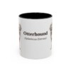 11oz Otterhound Latin Mug, Black, front view