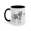 11oz Otterhound Latin Mug, Black, left side view