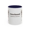 11oz Otterhound Latin Mug, Navy, front view