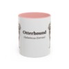11oz Otterhound Latin Mug, Pink, front view