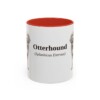 11oz Otterhound Latin Mug, Red, front view