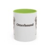11oz Otterhound Mug, Light Green, front view