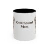 11oz Otterhound Dog Mom Mug, Black, front view