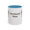 11oz Otterhound Dog Mom Mug, Light Blue, front view