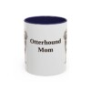 11oz Otterhound Dog Mom Mug, Navy, front view