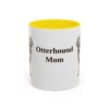11oz Otterhound Dog Mom Mug, Yellow, front view