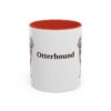 11oz Otterhound Mug, Red, front view