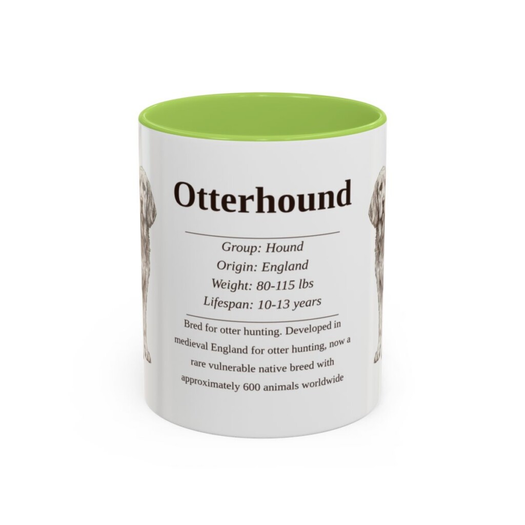 11oz-otterhound-mug-writeup-light-green 11oz Otterhound Mug, Light Green, front view
