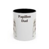 11oz Papillon Dog Dad Mug, Black, front view