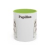 11oz Papillon Mug, Light Green, front view
