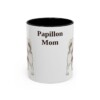 11oz Papillon Dog Mom Mug, Black, front view
