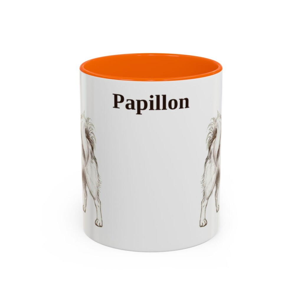 11oz Papillon Mug, Orange, front view