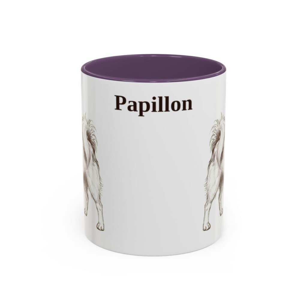 11oz Papillon Mug, Purple, front view