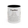 11oz Papillon Mug, Black, front view
